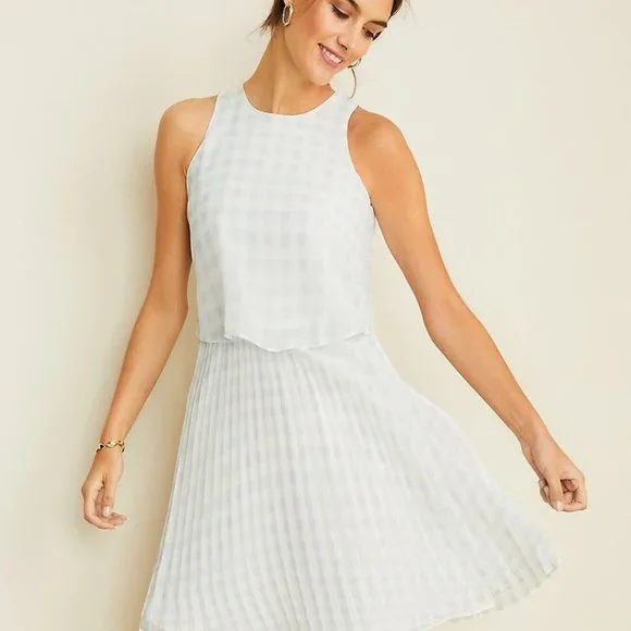 Ann Taylor | Dresses | Ann Taylor Gingham Overlay Pleated Flare Dress | Poshmark Ann Taylor | Dresses | Ann Taylor Gingham Overlay Pleated Flare Dress | Poshmark